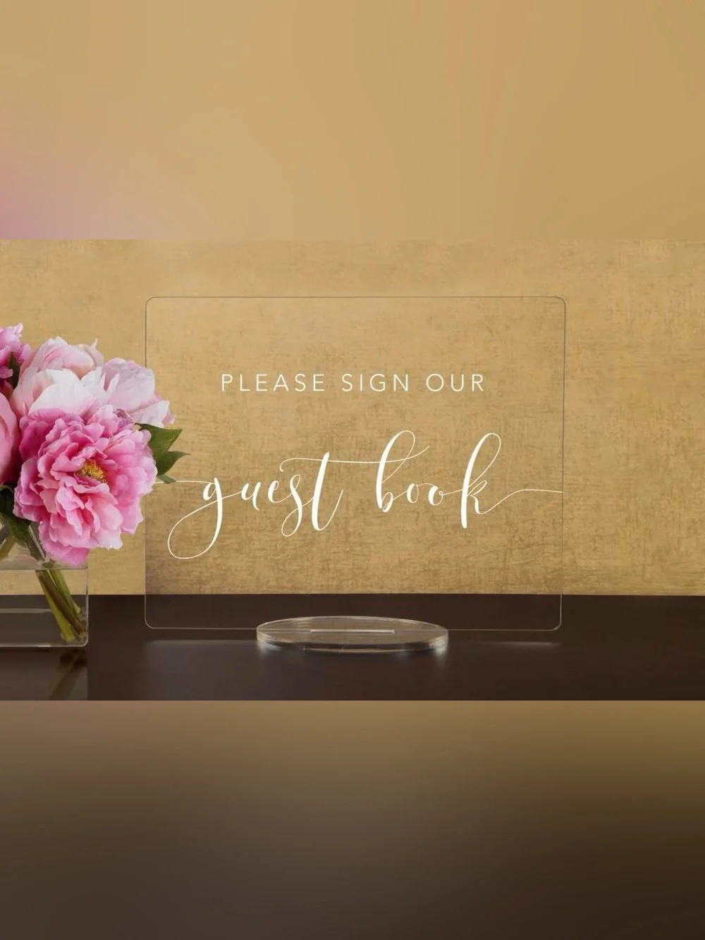 Guest Book Acrylic Sign